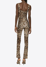 Dolce & Gabbana Leopard Print Marquisette Pants Beige FTCXKT FSSF7 HY13M
