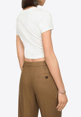 Dolce & Gabbana DG Logo Plaque Straight-Leg Pants Camel FTCZIT GDBWW M0887