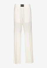 Dolce & Gabbana Logo Straight-Leg Pants FTCZJT GDBWT W0800 White