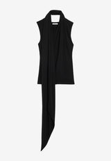 AMI PARIS Sleeveless Lavalliere Top Black FTP827.JE0223_BLACK