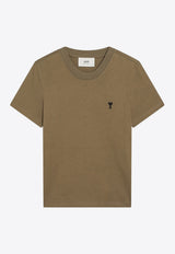 AMI PARIS Ami De Coeur Crewneck T-shirt Brown FTS347724/R_AMI-298