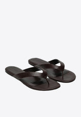 Logo-Engraved Leather Sandals