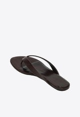 Logo-Engraved Leather Sandals