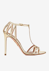 Aquazzura Forever More 105 Leather Sandals FVMHIGS0-SSYSOG SOFT GOLD