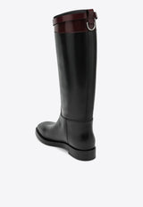 Leather Knee-High Boots