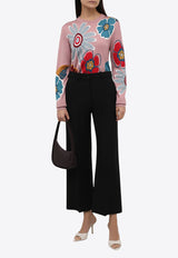 Dolce & Gabbana Crewneck Floral Silk Sweater Multicolor FXD08T JASPL S9000