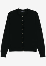 Dolce & Gabbana DG Buttons Wool Cardigan Black FXV05Z JCVXF N0000