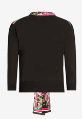 Dolce & Gabbana Rose Print Long-Sleeved Sweater Multicolor FXY17T JBSK9 HD5JA