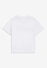 Hugo Boss Kids Boys Split Logo Print T-shirt White G00435/10P_WHITE