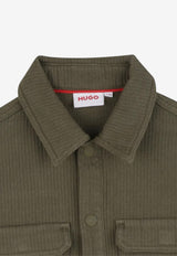 Hugo Boss Kids Boys Corduroy Shirt Khaki G00529/65F_KHAKI