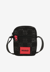 Hugo Boss Kids Boys Monogram Messenger Bag Black G00555/09B_BLACK