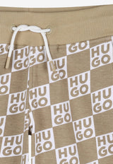 Hugo Boss Kids Boys Monogram Track Shorts Beige G00999/23B_STONE