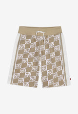 Hugo Boss Kids Boys Monogram Track Shorts Beige G00999/23B_STONE
