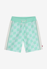 Hugo Boss Kids Boys Monogram Track Shorts Green G00999/72B_GREEN
