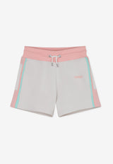Hugo Boss Kids Girls Drawstring Track Shorts Off-white G01203/153_OFF-WHITE
