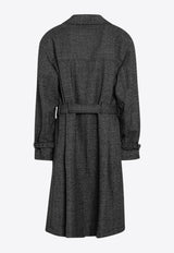 Dolce & Gabbana Double-Breasted Trench Coat Gray G052KTFM2G4/R_DOLCE-S8031
