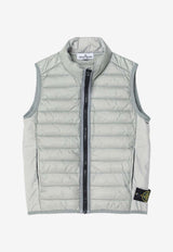 Stone Island Junior Boys Quilted Nylon Logo Vest Gray G100002-BS0024/R_STONE-V0064