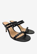 Gianvito Rossi 70 Scalloped Leather Mules G10054 70RIC NAPNERO LAMB BLACK