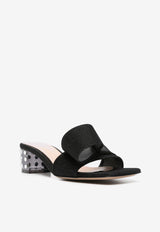 Gianvito Rossi Flash 45 Leather Mules G10061 45PXS FHXNERO FLASH BLACK