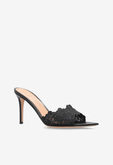 Gianvito Rossi Yvone 85 Lace Mules Black G17950.85RIC.MHPNENE BLACK BLACK