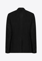 Dolce & Gabbana Single-Breasted Linen Blazer Black G2QS6TFU4MC/Q_DOLCE-N0000