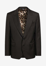 Dolce & Gabbana Single-Breasted Wool Blazer Brown G2TV4TFU269/S_DOLCE-M0682
