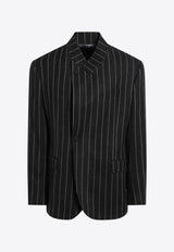 Dolce & Gabbana Striped Single-Breasted Jacket Black G2VO4TFRMD4/R_DOLCE-S8051