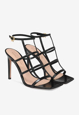 Gianvito Rossi Mondry 95 Caged Leather Sandals G32427 95RIC NUINERO NUIT BLACK