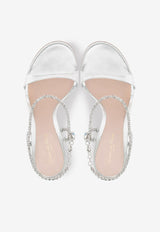 Gianvito Rossi Eternity 105 Sandals G32578 15RIC NPSARGE NAPPA SILK SILVER