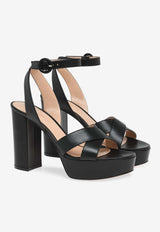 Gianvito Rossi Sabrina 125 Leather Platform Sandals Black G32621.70RIC.NAPNERO NAPPA BLACK