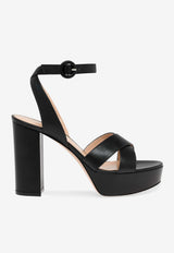 Gianvito Rossi Sabrina 125 Leather Platform Sandals Black G32621.70RIC.NAPNERO NAPPA BLACK
