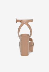 Gianvito Rossi Sabrina 125 Leather Platform Sandals Blush G32621.70RIC.NAPPRAL NAPPA PRALINE