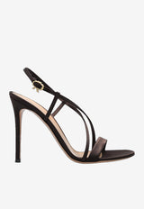 Gianvito Rossi Larisse 105 Sandals G32625 15RIC CREMOKA CREPE SATIN MOKA