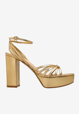 Gianvito Rossi Rita 120 Metallic Leather Platform Sandals Gold G32632 70RIC NPSMEKO GOLD