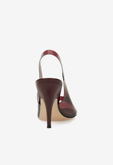 Gianvito Rossi Amelie 95 Plexi Slingback Sandals Wine G32774.95RIC.GVTBGRY BOURGOGNE ROYALE