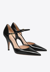 Sofia D'Orsay 95 Leather Heeled Pumps