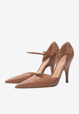 Sofia D'Orsay 95 Leather Heeled Pumps