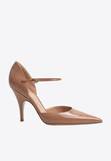 Sofia D'Orsay 95 Leather Heeled Pumps