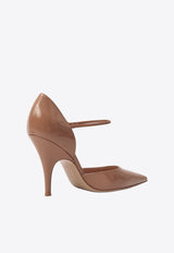 Sofia D'Orsay 95 Leather Heeled Pumps