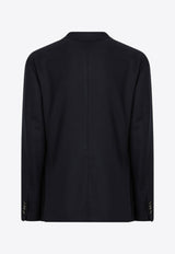 Santaniello Double Breasted Wool-Blend Blazer Blue G560E3381/P_SANTA-78