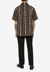 Dolce & Gabbana Coin-Print Poplin Shirt Brown G5LD1T FSFMU HN4PG