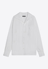 Dolce & Gabbana Long-Sleeved Linen Shirt White G5MW6TFU4JB/Q_DOLCE-W0800