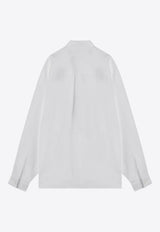 Dolce & Gabbana Long-Sleeved Oversized Linen Shirt White G5NE2TFU4JB/Q_DOLCE-W0800