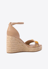 100 Leather Wedge Sandals with Stones