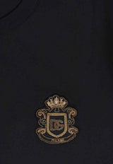 Crewneck T-shirt with Logo-Patch