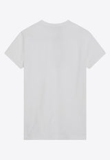 Dolce & Gabbana Logo Embroidered Slim T-shirt White G8SX0ZG7PIY/R_DOLCE-W0800