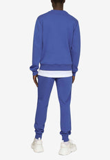 Dolce & Gabbana Logo Plaque Crewneck Sweatshirt Blue G9ABJT G7F2G BA232