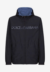 Dolce & Gabbana Logo Reversible Windbreaker Jacket Blue G9AHBT FUMQ7 B3895