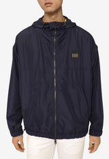 Dolce & Gabbana Zip-Up Jacket in Tech Fabric G9AIAT FUSFW B6712 Blue
