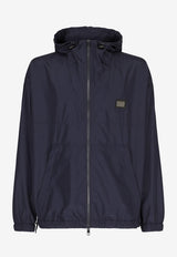 Dolce & Gabbana Zip-Up Jacket in Tech Fabric G9AIAT FUSFW B6712 Blue
